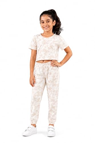 Image of Tweeny Mini Girls Kids Joggers | Tie Dye Joggers set | Track pant set | Pyajama with Crop top Combo Summer wear for Girls