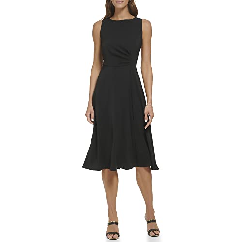 Image of DKNY Women's Sleeveless Side Drape Midi Dress