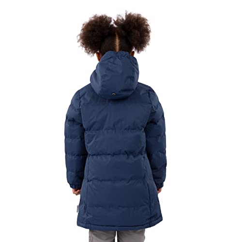 Trespass Mädchen Warme Gepolsterte Wasserdichte Winter/regen Jacke Mit Abnehmbarer Kapuze TIFFY, Navy tone, 9/10, FCJKCAI20003_NVT9/10