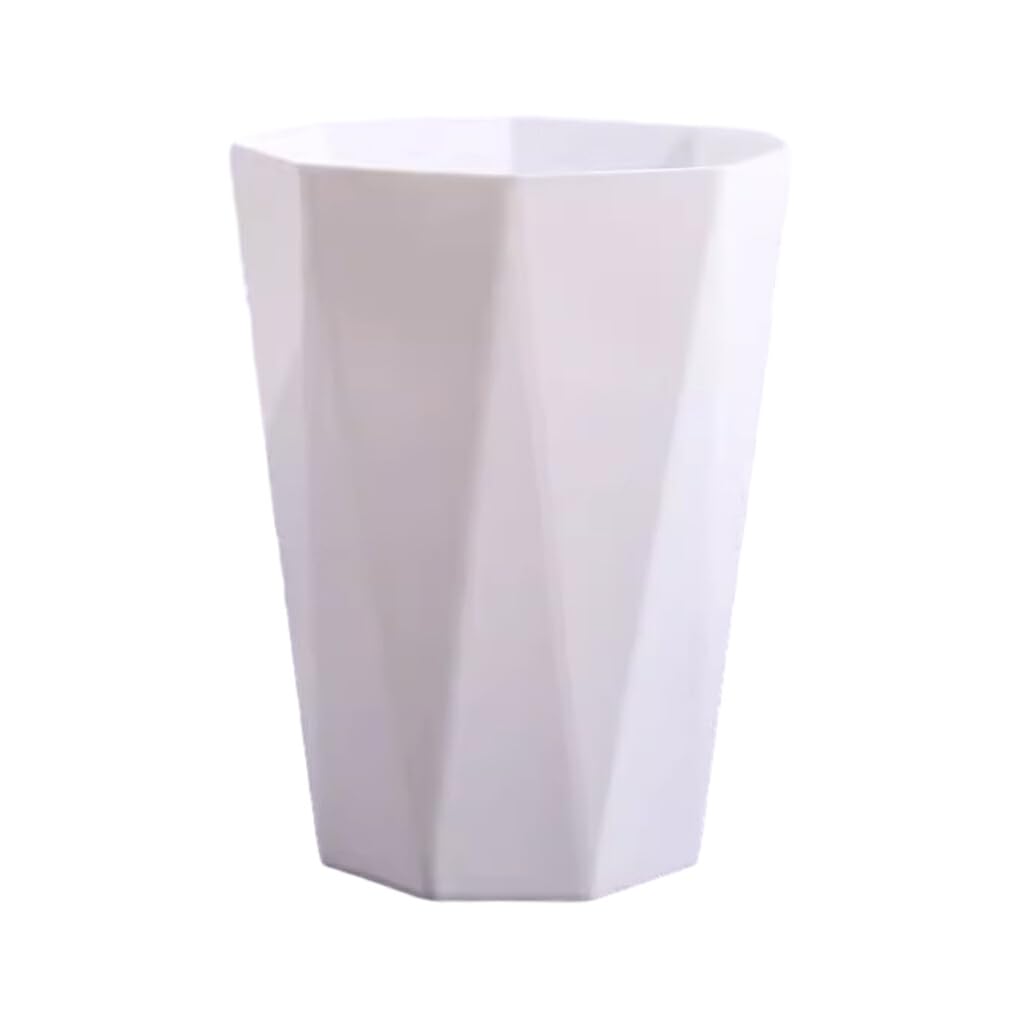 lmoikesz Neat Look Trash Can For Household Waste - Big Opening Antislid Bottom Kitchen Bedroom PP Office Home Easy Access, White, L