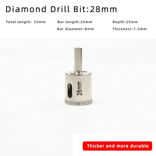 Broca diamante 28mm para azulejo mármol vidrio cerámica miniatura 2