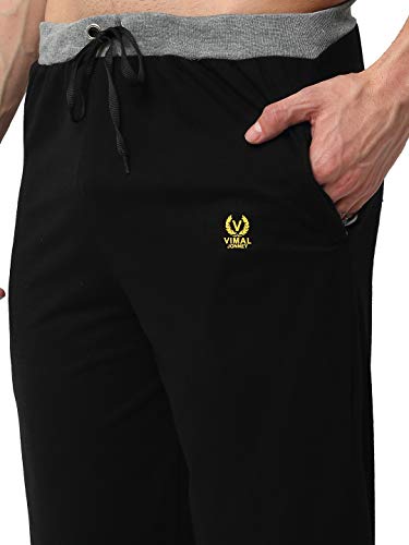 Image of Mack Jonney Cotton Blend Night Suit Co-ord Set for Men with V-Neck Half Sleeve T-Shirt and Track Pant-VJ-MNS-TTP-GROUP14