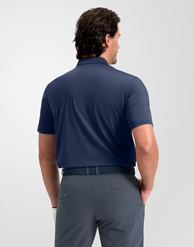 Image of Obla Mens Golf Shirt Short Sleeve Dry Fit Moisture Wicking Performance Athletic Casual Work Collared Polo Shirts for Men