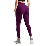 Hethrone Leggings for Women, Leggings High Waisted Soft Women's Leggings for Workout Yoga Gym Plum Purple LXL
