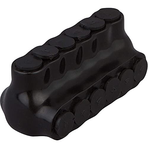 Image of Morris Products 97522 Black Insulated Multi-Cable Connector - Single Entry 6 Ports 2-14, 6, 6 AWG, Dual Rated CU9AL Aluminum, 600V, cULus Listed, 5-Pack