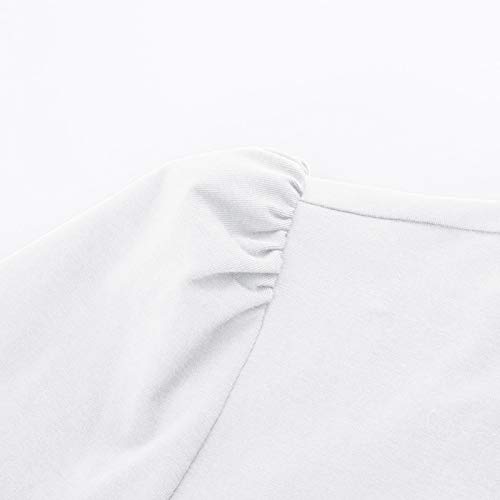 Image of Belle Poque Women's Hollowed-Out Tops 1950s Retro Vintage Short Sleeve Cotton Blouse