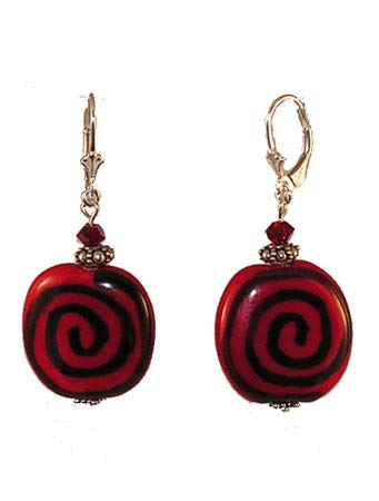 Red Earrings - Kazuri Earrings