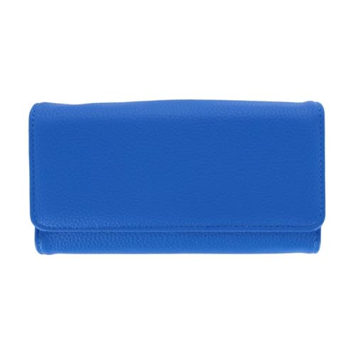 Buxton Women's Solid Colored Vegan Leather Bianca Clutch Wallet