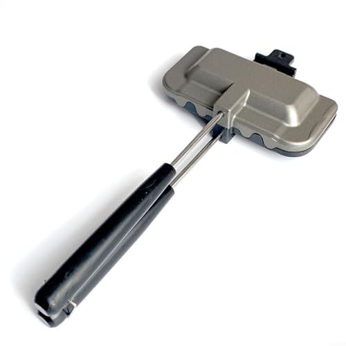 SMZhomeone Toastie Maker - Sandwichera tostada de doble cara para desayuno, sartén de aleación de aluminio, 30 x 14 x 3,5 cm para cocina de gas, fácil limpieza