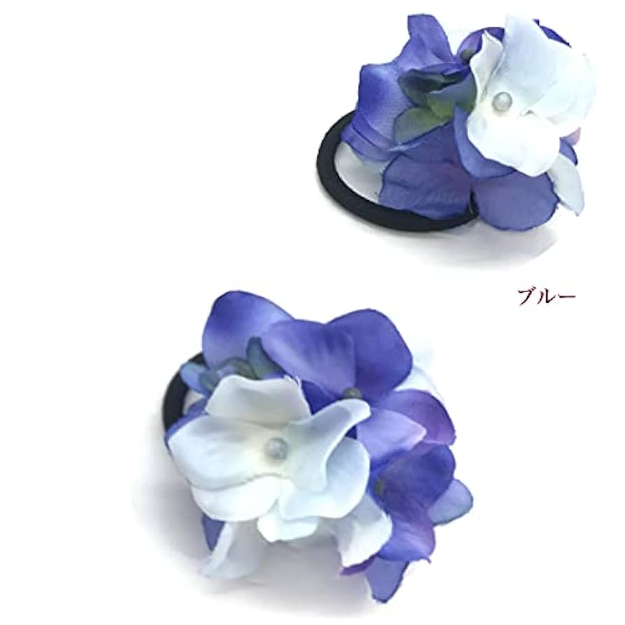 Amazon.co.jp: [ スウィートキス 〕 紫陽花 ヘアゴム あじさい