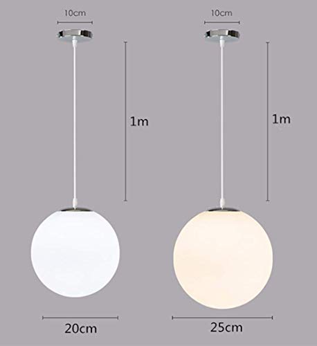 SMC-GJL Lampadario con sfera di vetro, Lampada a