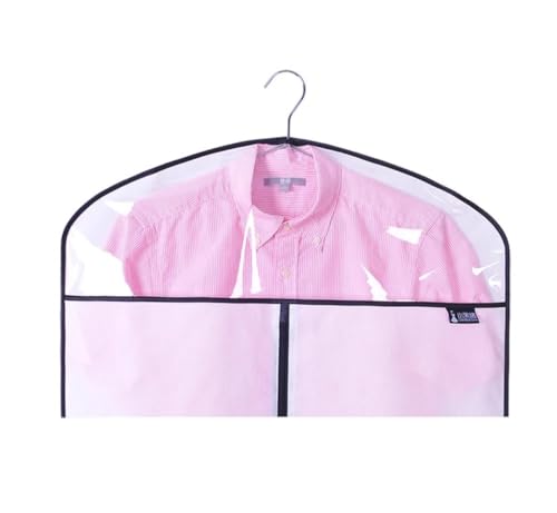 Clothes Cover 5pcs Hanging Garment Bag Gowns Garment Covers Half Clear Zipper Clothes Suit Bags Suit Bags (Color : Blue, Size : 90 * 60cm)3