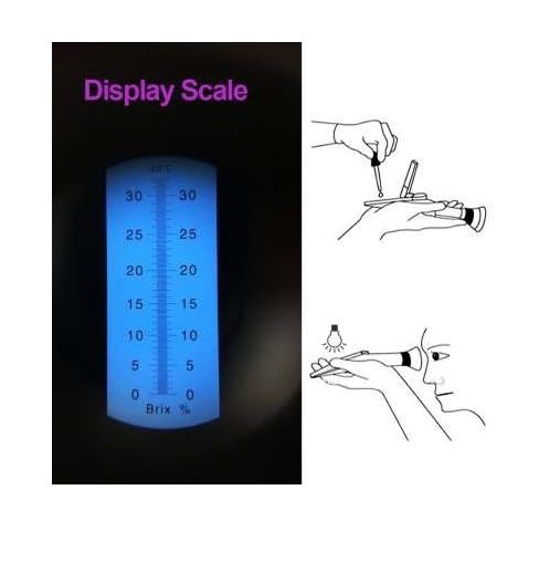 Refract&oacute;metro Grados Brix 0-32% アズカレス フルタス カフェ ATC