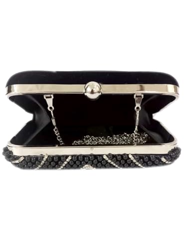 Image of Women & Girls Embroidered Gold Clutch Purse for Party Wedding