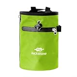 Niceminiwall Bolsa de tiza de escalada con diseño impermeable sin fugas y forro polar para escalada en roca, búlder, entrenamiento de gimnasio y levantamiento de pesas, gran apertura con (verde)