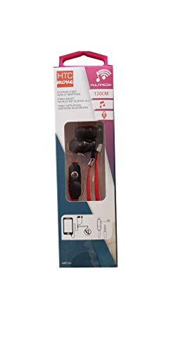 Htc - ECOUTEURS SMARTPHONE AVEC MICRO NOIR + CABLE 1.2M ROUGE