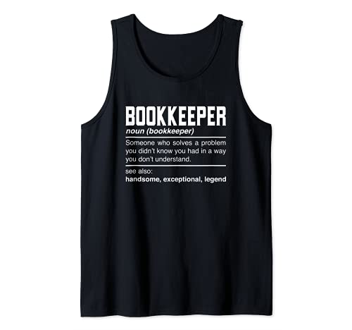 Bookkeeper Definition Design - Edger Accountant Janitor Noun Camiseta sin Mangas
