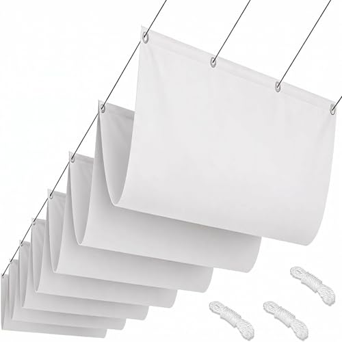 Toile d'ombrage rétractable vague 2x3,4m blanche imperméable - 2