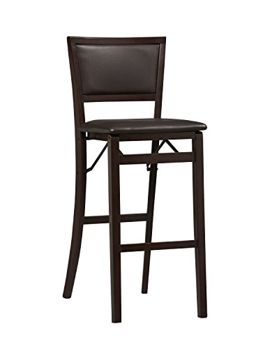 Linon Keira Pad Back Folding Bar Stool