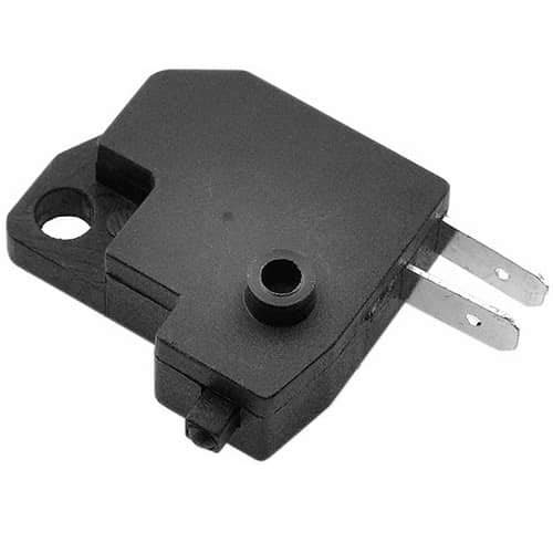 Interruptor de Luz de Freno Moto, Conmutador Delantero, Derecho del Manillar, PVC + Cobre, Negro
