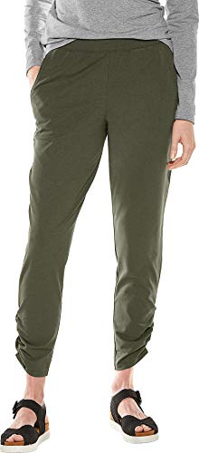 Coolibar UPF 50+ Women's Café Ruche Pants - Sun Protective (Small- Deep Olive)