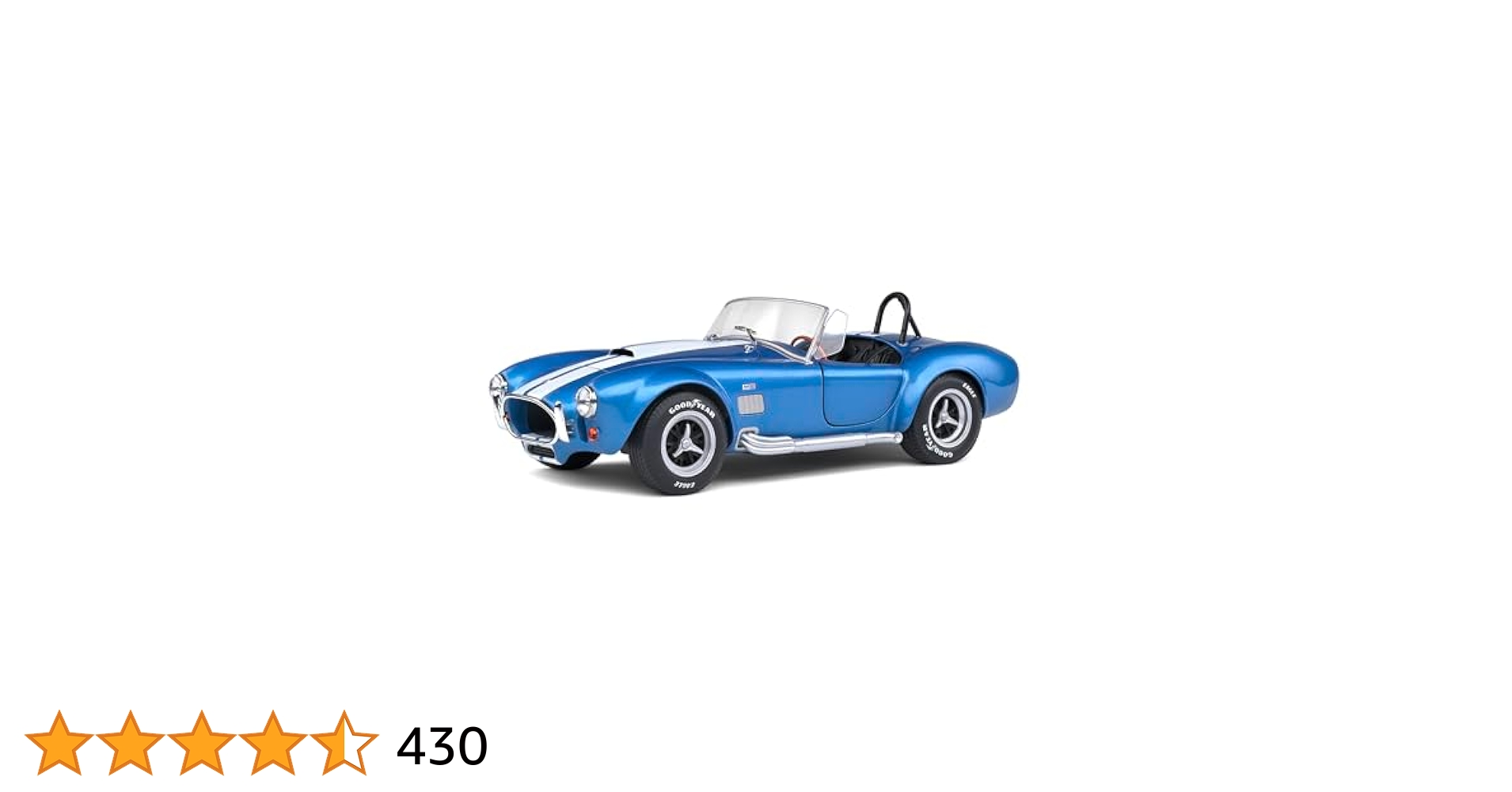 SOLIDO - ソリド 1/18 シェルビー コブラ 427 Mk.2 1965 シルバー 1965 Shelby Cobra 427 MKII Red Diecast Model Car | Solido