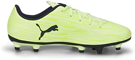 PUMA Rapido III Firm Artificial Ground Sneaker, Parisian Night-Fresh Yellow-Ebony, 13 US Unisex Big Kid | Image 4