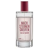 Diseño elegante: frasco de cristal transparente con cierre de color burdeos y texto minimalista