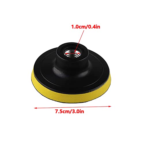 7 Pcs Wool Polishing Buffing Pads Kit 3 inch Polishing Wheel Discs with Hook & Loop Back Pad and M10 Drill Adapter - Image 4