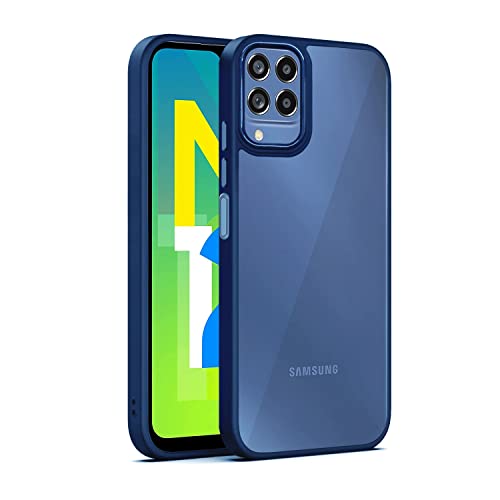 Image of Pikkme Samsung Galaxy M12 / A12 / F12 Back Cover |Electroplated Chrome Ring | Full Camera Protection | Raised Edges | Super Soft Side TPU | Bumper Case for Samsung Galaxy M12 / A12 / F12 (Blue)