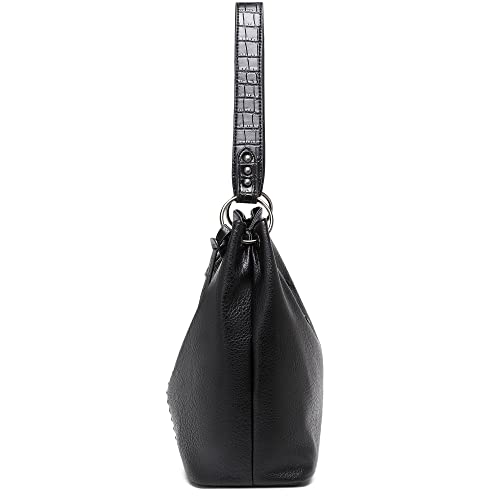 Montana West 2PCS Purses for Women Hobo Shoulder Bag Fashion Ladies Handbags with Zipper Wallet for Gift Travel Casual Work MWC-103BK by Montana West - Image 4