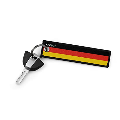 Image of KEYTAILS Keychains, Premium Quality German Flag Key Tag for Auto, Motorcycle, UTV