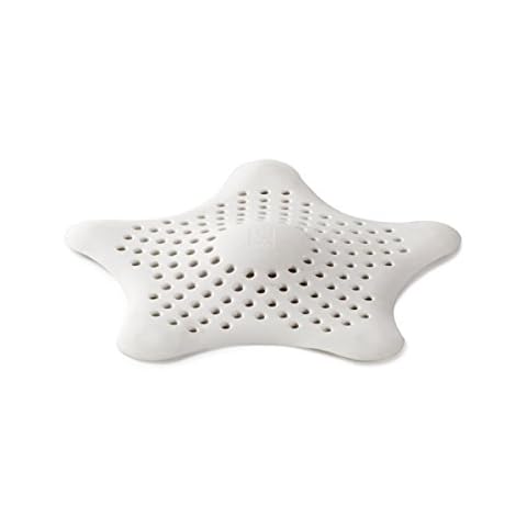 Umbra Starfish Hair Catcher, Tub Drain Hair Catcher, White Cover