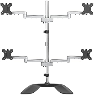 StarTech.com Desktop Quad Monitor Stand - Ergonomic VESA 4 Monitor Arm (2x2) up to 32
