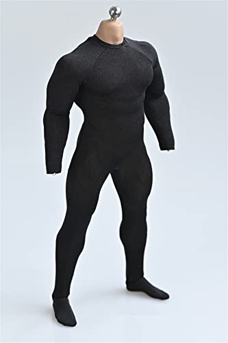 Fremego 1/12 Scale Male Clothes,Men's Elastic Zipper Bodysuit Jumpsuit Clothing for 6inch Male Action Figure