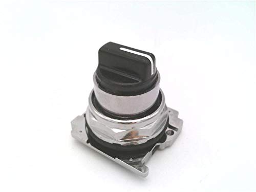 CUTLER HAMMER 10250T1322 3 Position, KNOB Operated, MAINTAINED (MA), 30-1/2MM Mount Hole, SELECTOR Switch with CAM and Cap Black