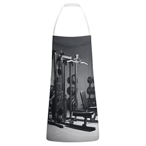 Cooking Aprons Cute Aprons Gym Equipment Printed Bib Apron for Kitchen Server Barber Chef Apron
