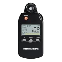 3-in-1 PAR Meter 320-800nm PPFD Tester Meter Measures PPFD/UVA/IR Light Intensity, Quantum PAR Meter for LED Grow Lights, Spectroradiometer RGB Meter 5000molm/s with Data Records, Hold/MAX/MIN/AVG