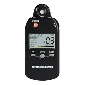 3-in-1 PAR Meter 320-800nm PPFD Tester Meter Measures PPFD/UVA/IR Light Intensity, Quantum PAR Meter for LED Grow Lights, Spectroradiometer RGB Meter 5000μmolm/s with Data Records, Hold/MAX/MIN/AVG