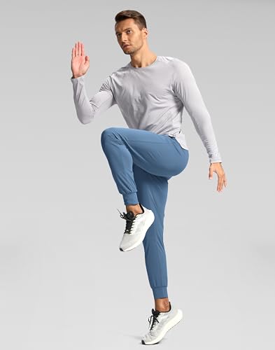 Image of Pudolla Men's Lightweight Jogger with Pockets 4-Way Stretch Sweatpants Workout Runing Athletic Track Pants