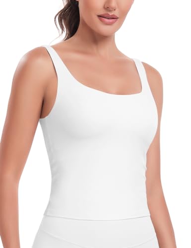 HeyNuts Zeal Bra Longline Classic U Back Medium Impact Wirefree Sports Bras, Workout Tank Tops with Removable Pads A-C Cups4