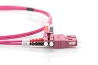 DIGITUS DK-2532-05-4 – Glasfaserkabel OM4 – 5 m – LC zu SC – Duplex LWL Kabel – 1/10/40/100 Gbit/s – MM Multimode Glasfaser LAN Kabel – Fasertyp: 50/125 µ – Violett (Violet) (Packung mit 5) – Ansicht 2