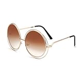 Lentes de gran tamaño e-phoria Gafas de sol grandes redondas  Large Round Sunglasses Diseño Retro (Retro