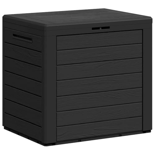 vidaXL Caja de Almacenaje de Jardín Exterior Patio Terraza Tapa Aparador Cojines Almohada Organizador Decoración Hogar Polipropileno Marrón