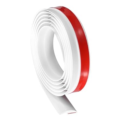 uxcell Floor Transition Strip 3.3ft Self Adhesive Carpet Transition Edging Trim Strip 1 Meter PVC Floor Strip for Height Less Than 3mm, White