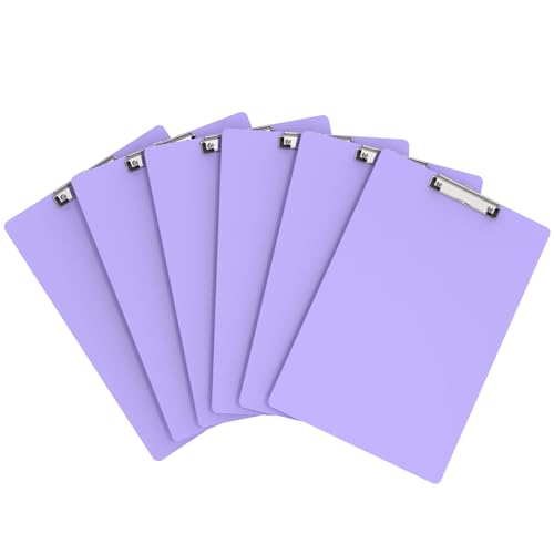 Macroclo Extra Large 11x17 Clipboards, Plastic Purple Drawing Boards, Horizontal Clip Board, Vertical Layout. Suitable for Watercolor, Sketching, Painting. Art & Drafting Supply(Pack of 6) -  Clear Clipboard-05-A3-6pcs-Purple