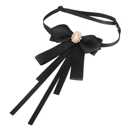 Ipetboom Women's Bow Tie Ribbon Bow Tie for Women for Clothes Ribbon Clip Pin Jewel Neck Brooch Decor Detachable Clothes Shirt