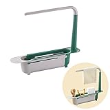 Telescopic Sink Rack Sponge Holder,Sink Organizer Expandable Sink Organizer Adjustable Drainer Sink...