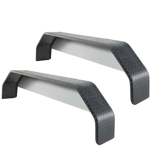 RecPro Black Steel Tandem Axle Fender with Backer Skirt...