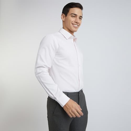 Image of Raymond Slim Fit Pure Cotton Checks Pattern Semi Cut Away Collar Formal Shirt